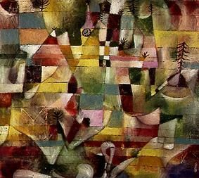 Landschaft mit gelbem Kirchturm, 1920, Paul Klee