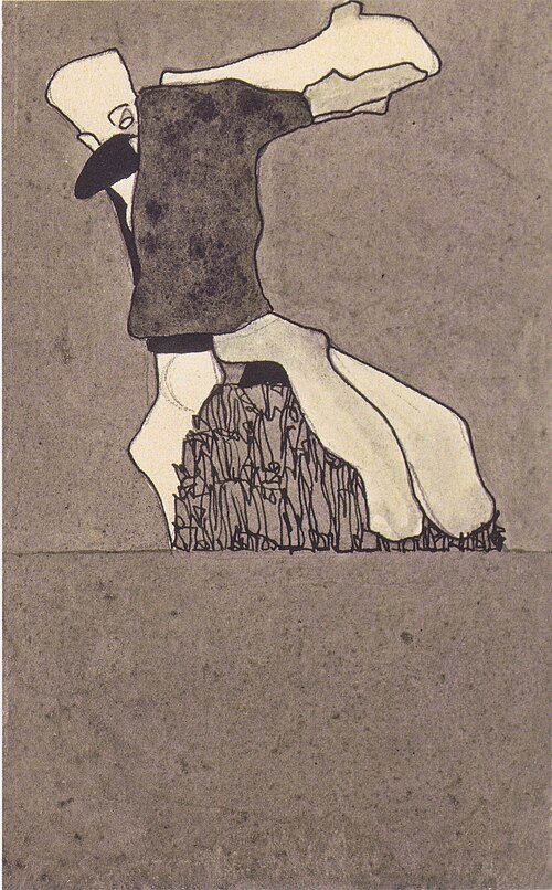 Komposition mit zwei Gestalten, 1909, Egon Schiele