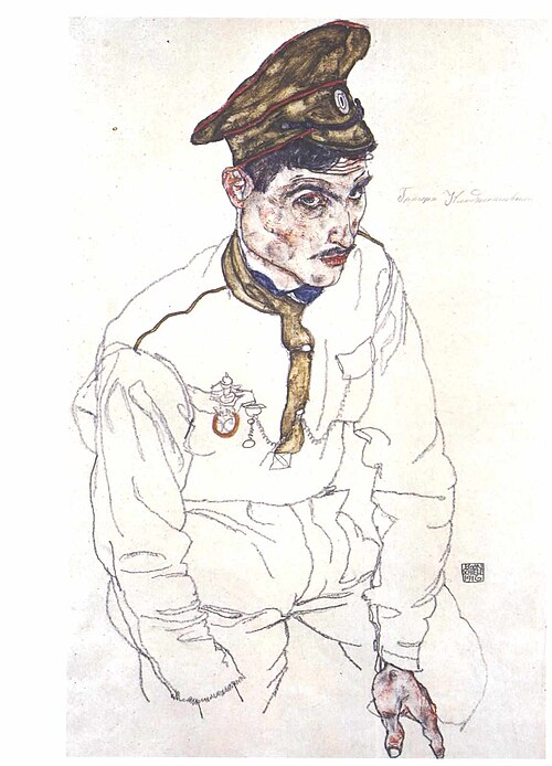 Russian War Prisoner, 1916, Egon Schiele