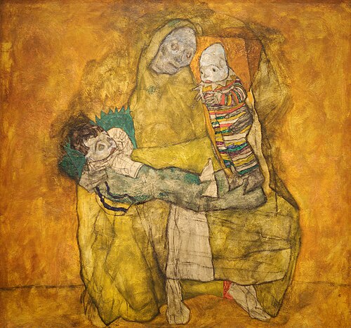 Mère avec deux enfants II, 1915, Egon Schiele