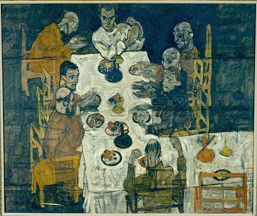 Round Table, 1918, Egon Schiele