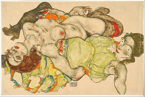 Female Lovers, 1915, Egon Schiele