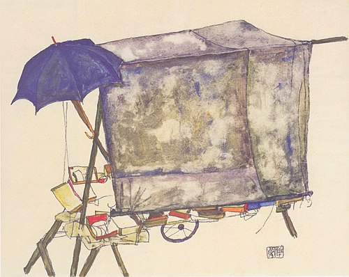 Street Cart, 1914, Egon Schiele
