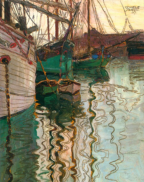 The Port of Trieste, 1907, Egon Schiele