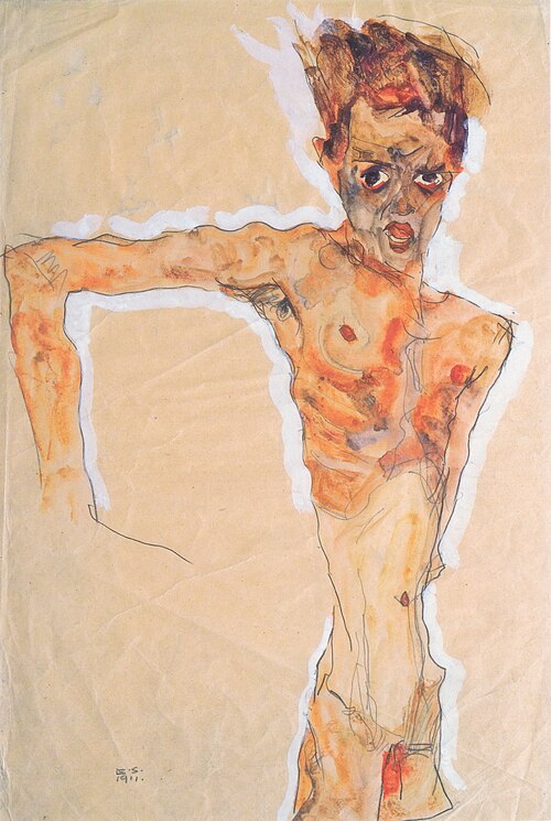 Self-Portrait, 1911, Egon Schiele
