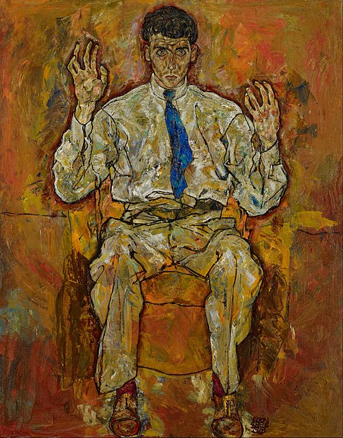 Portrait of Paris von Gütersloh, 1918, Egon Schiele