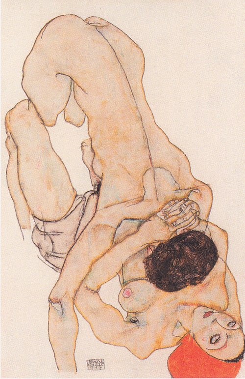 Lesbian lovers, 1914, Egon Schiele