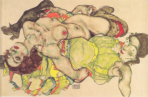 Couple de femmes amoureuses, 1915, Egon Schiele
