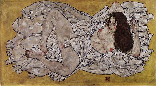 Reclining Woman, 1917, Egon Schiele