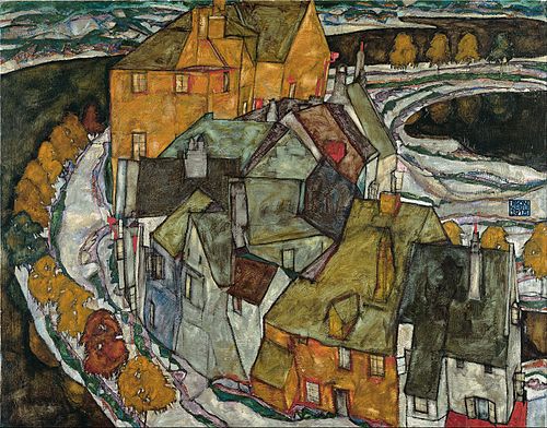 Crescent of Houses II (Island Town), 1915, Egon Schiele