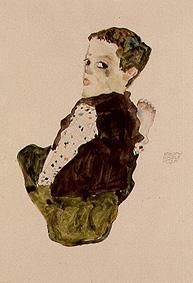 Sitting boy (Sitzender Knabe), 1911, Egon Schiele