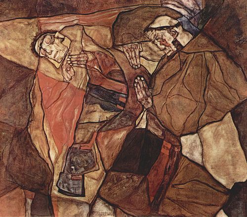 Agony (The Death Struggle), 1912, Egon Schiele