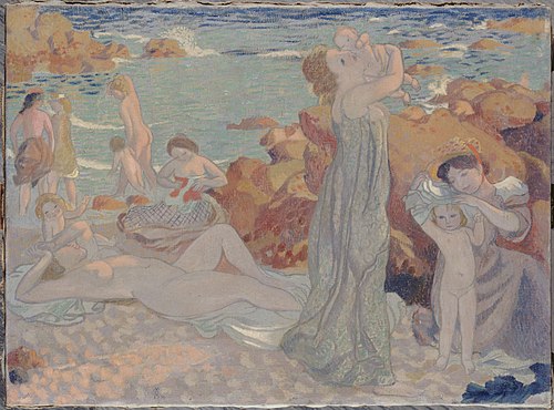 Baigneuses, plage du Pouldu, 1899, Maurice Denis