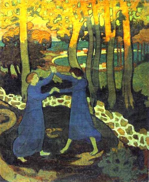 Jacob Wrestles the Angel, 1893, Maurice Denis