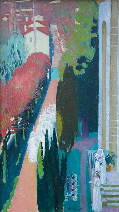 Communiantes sur la terrasse du Prieuré, 1917, Maurice Denis