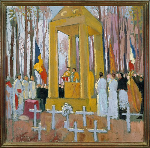 Messe devant la tombe d'Ernest Psichari, 1924, Maurice Denis