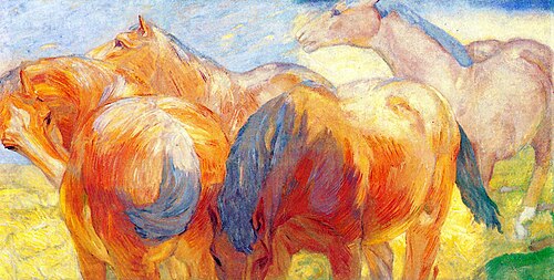 Large Horse Picture Lenggries I, 1908, Franz Marc