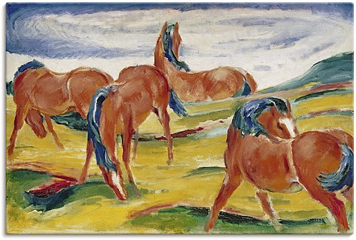 Grazing Horses III, 1910, Franz Marc