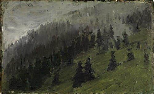Fog between firs, 1905, Franz Marc
