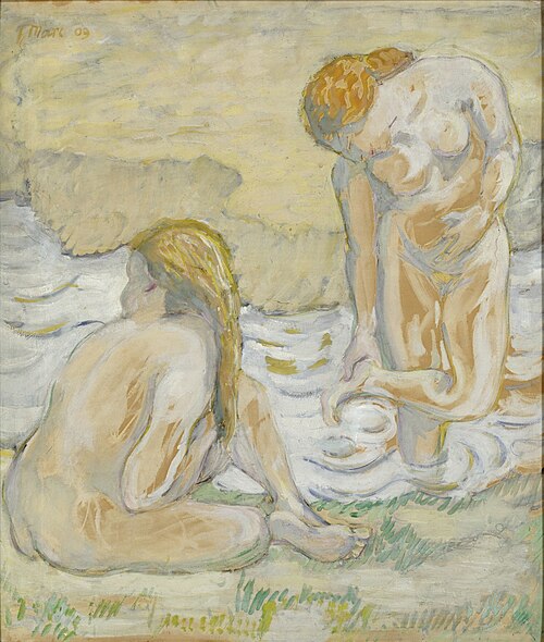 Bathing Women (Nude Composition II), 1909, Franz Marc