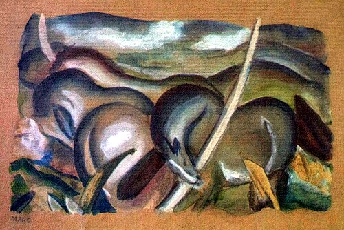 Chevaux dans le paysage, 1911, Franz Marc