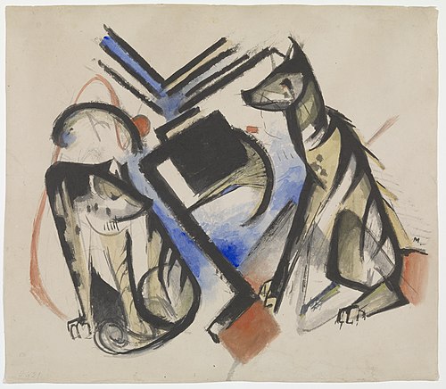 Two Wolves, 1913, Franz Marc