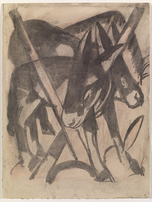 Two Donkeys, 1914, Franz Marc