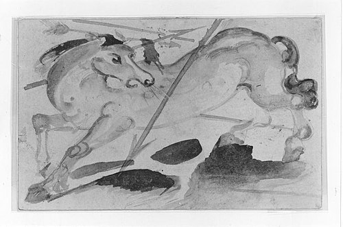 Das Schlachtpferd des Prinzen Jussuffs, 1913, Franz Marc