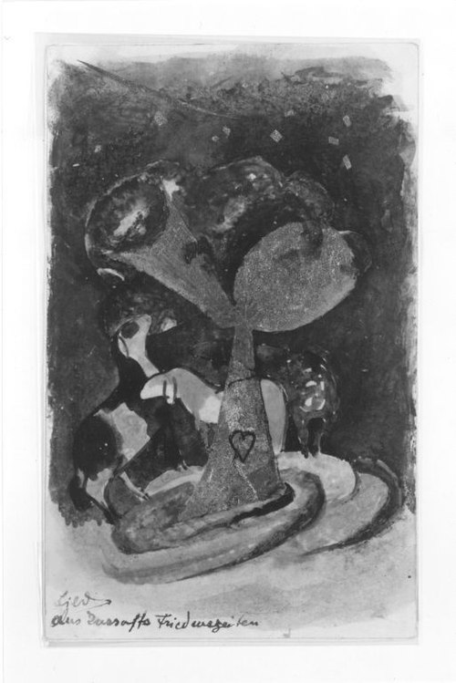 Bild aus Jussuffs Friedenszeiten, 1913, Franz Marc