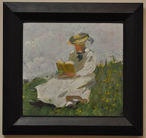 Reading woman in the green, 1906, Franz Marc