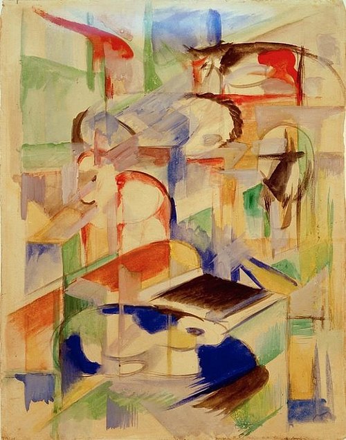 Composition with animals, 1913, Franz Marc