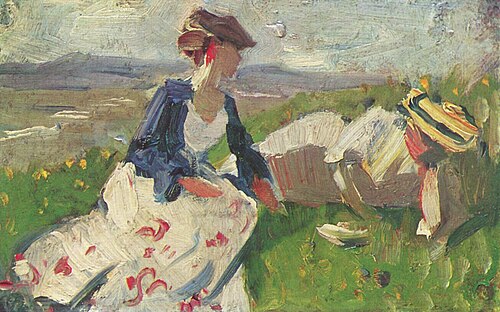 Two Women on the Hillside, 1906, Franz Marc
