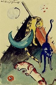 Die 3 Panther des Königs Jussuff, 1913, Franz Marc