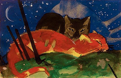 Zwei Katzen, 1913, Franz Marc