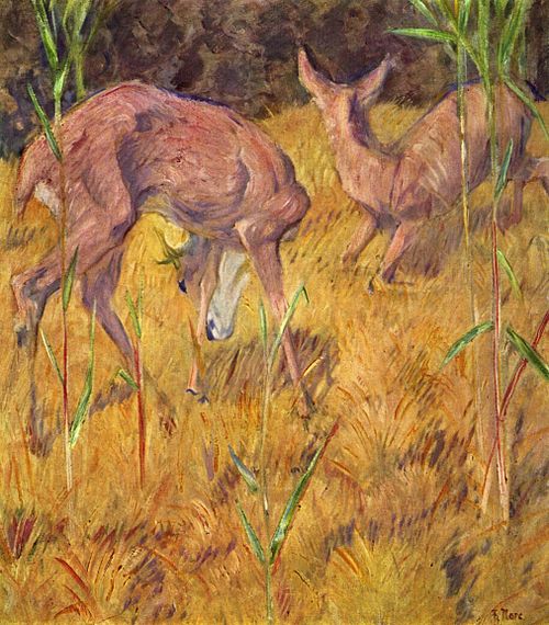 Cerf dans les roseaux, 1909, Franz Marc