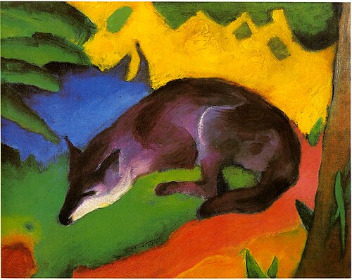 Le Renard bleu-noir, 1911, Franz Marc