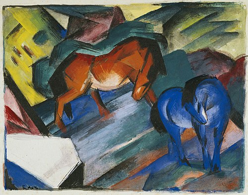 Red and Blue Horses, 1912, Franz Marc