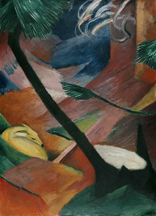 Deer in the woods II, 1912, Franz Marc