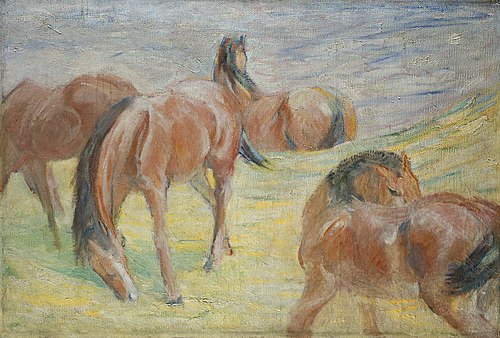 Grazing Horses I, 1910, Franz Marc