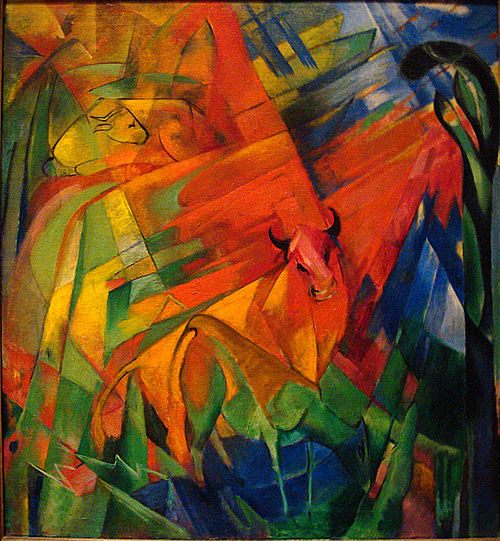 Animals in a Landscape, 1914, Franz Marc