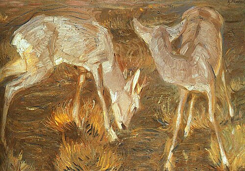 Deer at dusk, 1909, Franz Marc