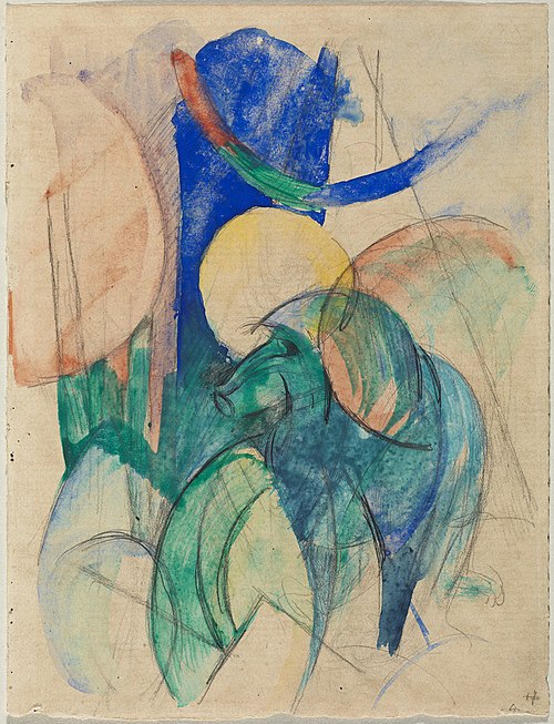 Mandrill, 1913, Franz Marc