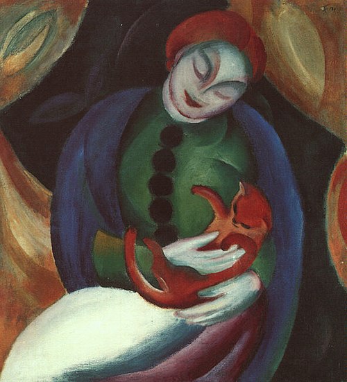 Girl with Cat II, 1912, Franz Marc
