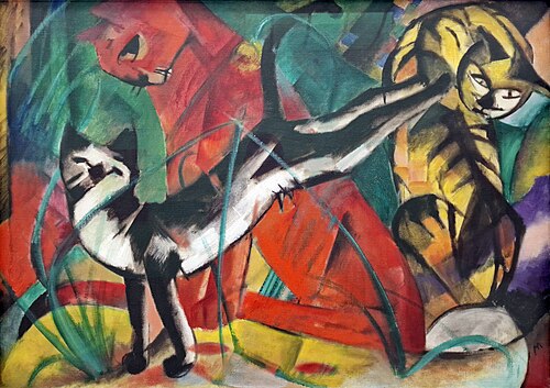 Three Cats, 1913, Franz Marc