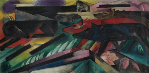 Le Wolves (Guerre des Balkans), 1913, Franz Marc