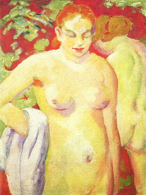 Nudes on Cinnabar, 1910, Franz Marc
