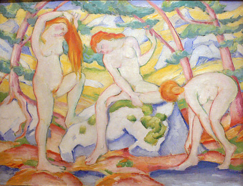 bathing girls, 1910, Franz Marc