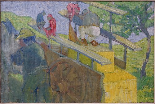 Little monkey on a cart, 1906, Franz Marc