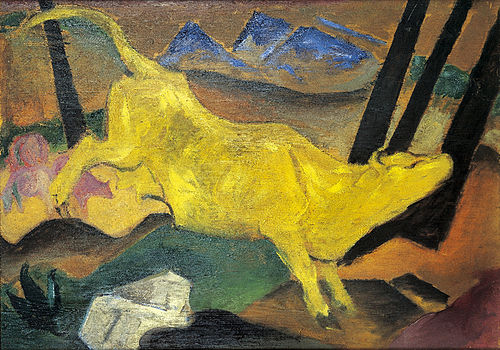 Die gelbe Kuh (Studie), 1911, Franz Marc