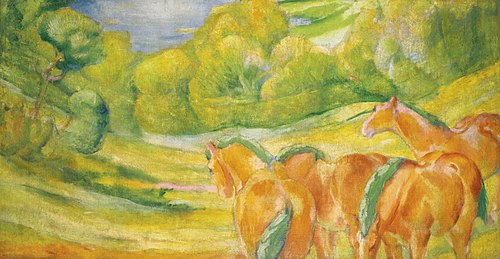 Large Landscape I, 1909, Franz Marc